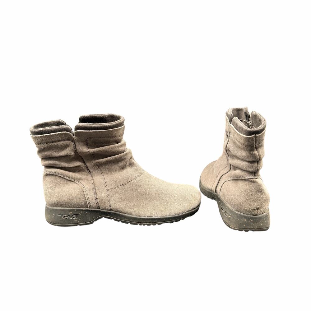 Teva Women’s Suede Ankle Boots Gray Taupe Size 8 Comfort Outdoor
